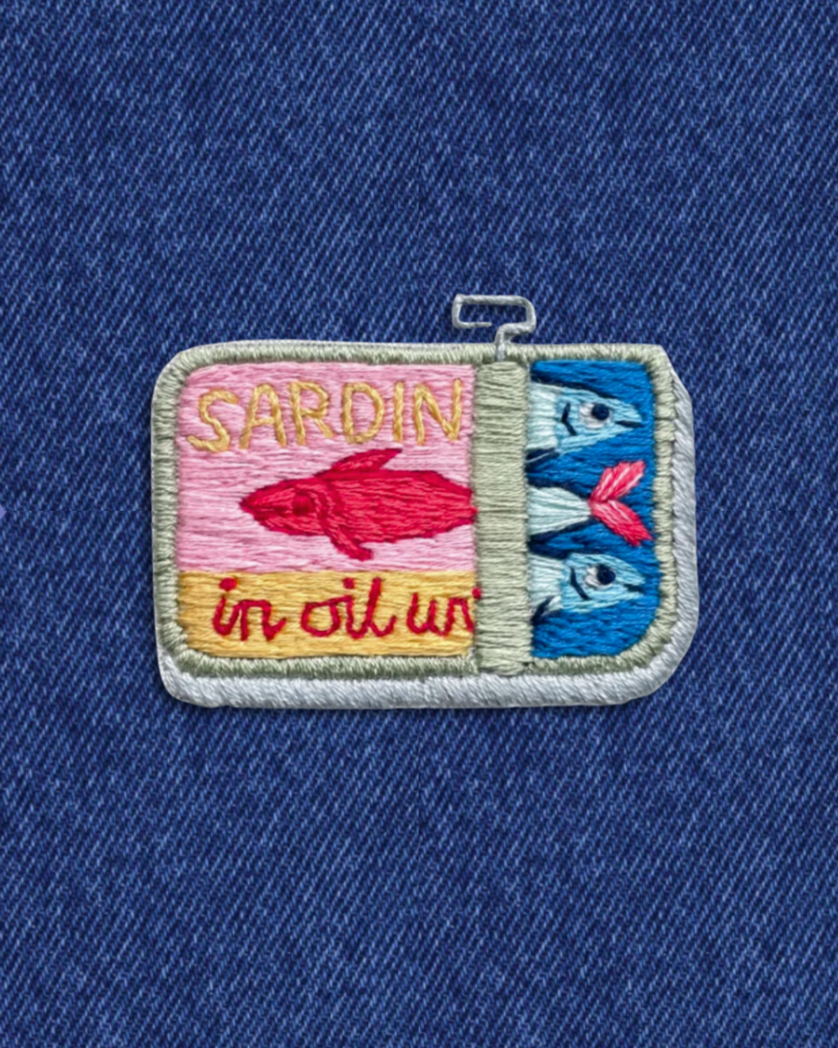Sardines Tin Embroidery Tattoo Kit