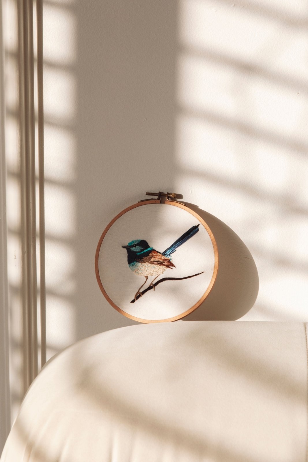 Blue Wren Embroidery Kit - Stitched Up Kits