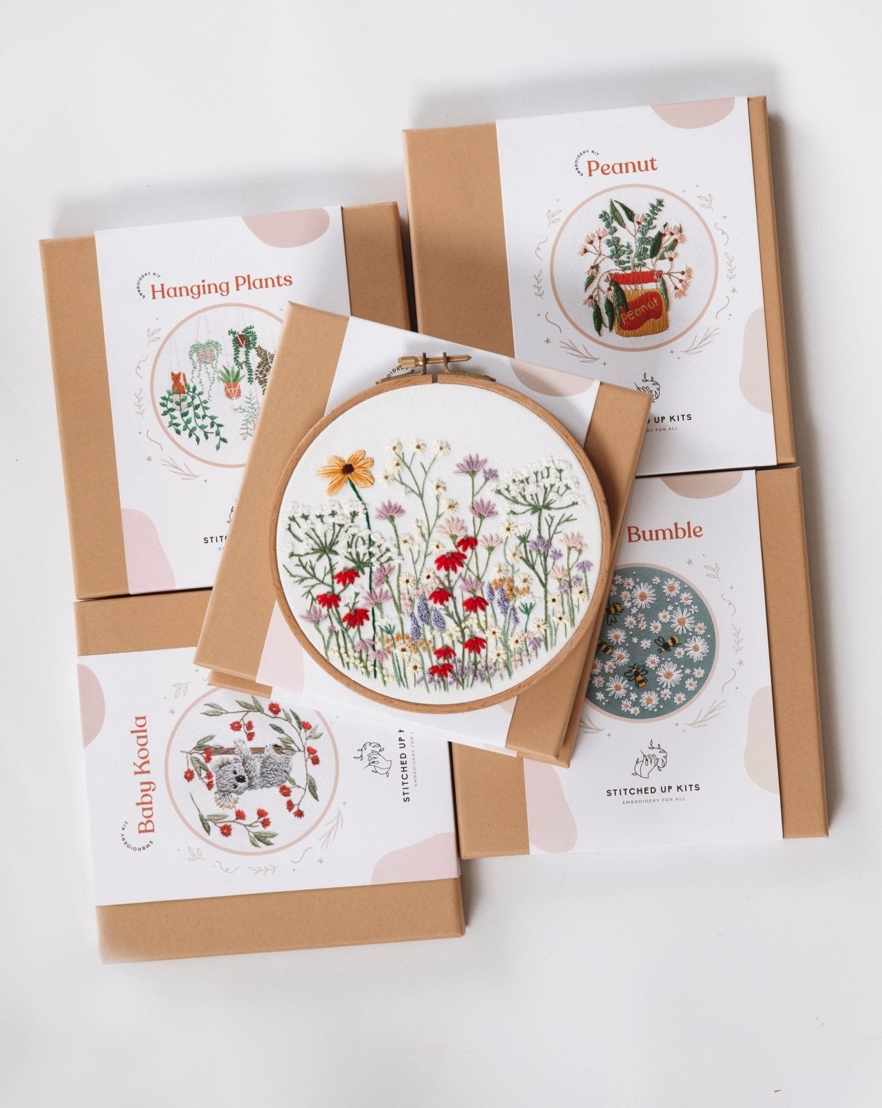 Busy Bumble Bees Embroidery Kit - Stitched Up Kits