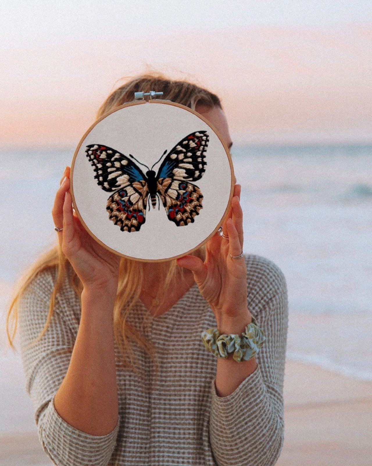 Dainty Swallowtail Embroidery Kit - Stitched Up Kits