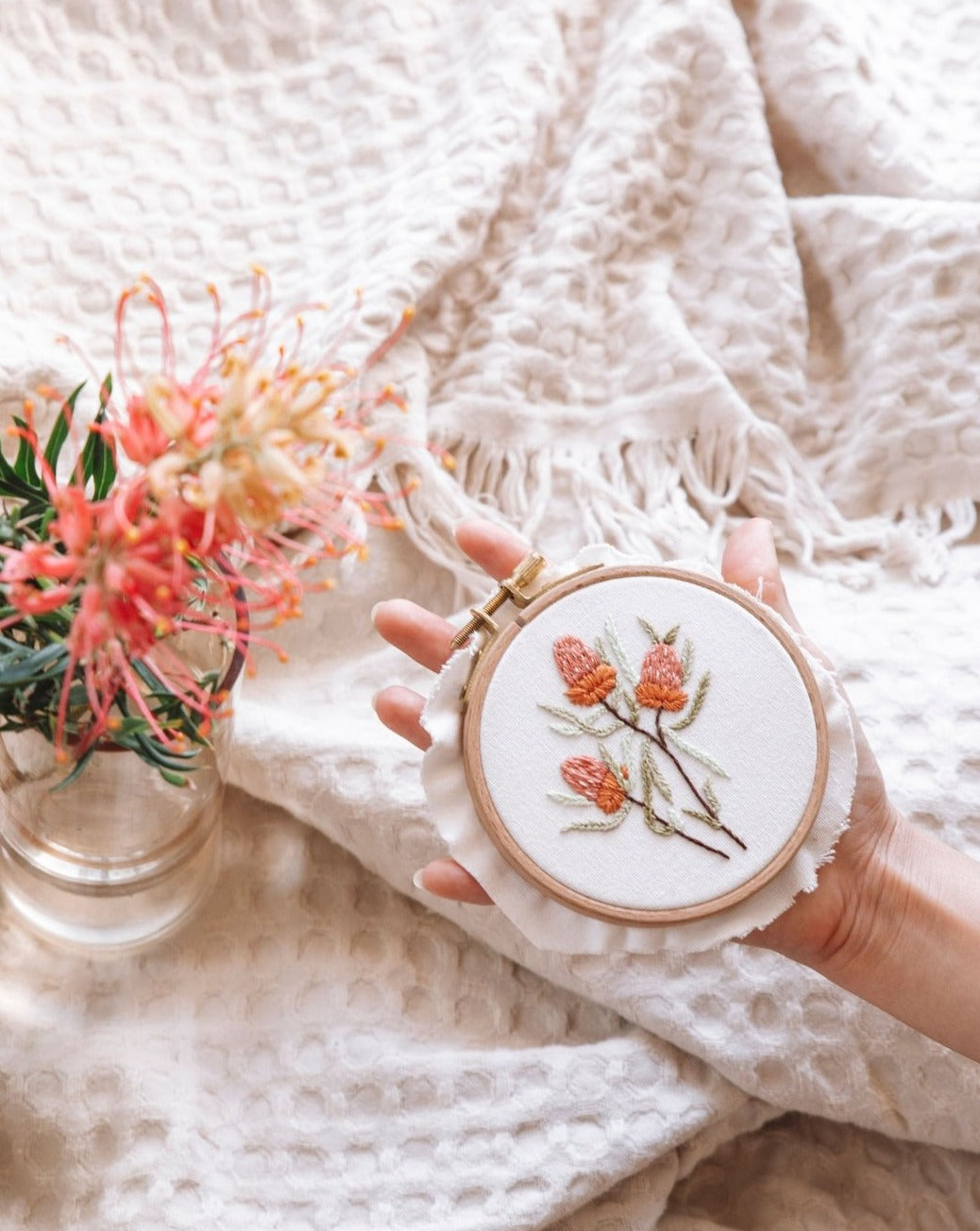 Mini Banksia Embroidery Kit - Stitched Up Kits