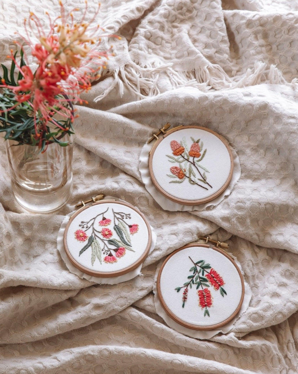 Mini Banksia Embroidery Kit - Stitched Up Kits