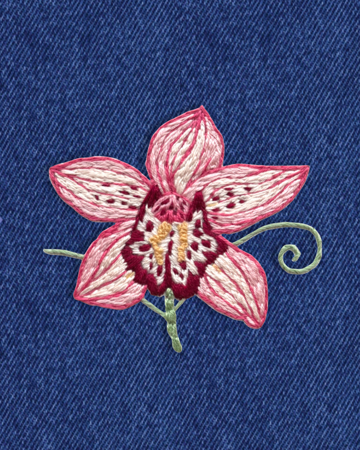 Orchid Embroidery Tattoo Kit