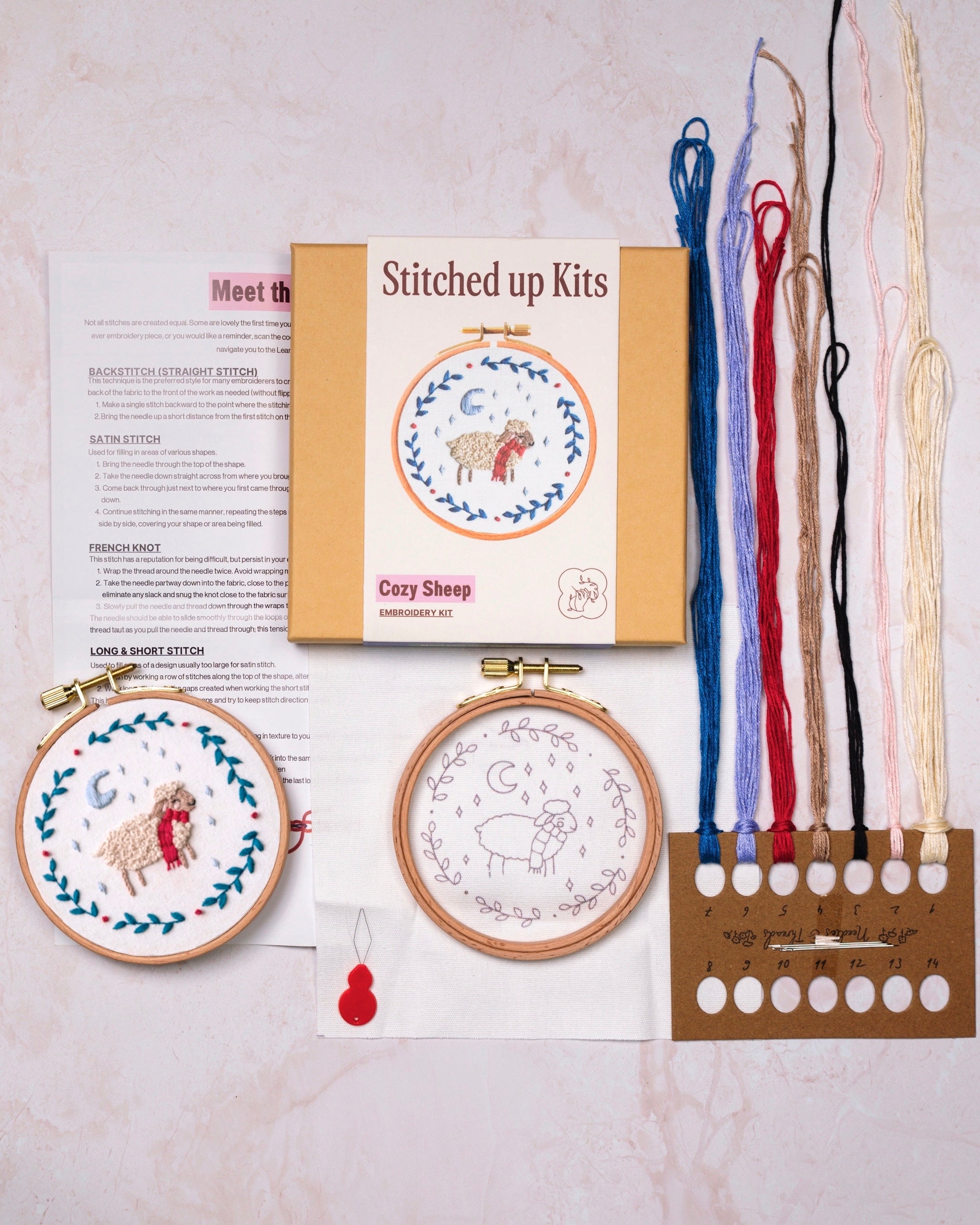 Cozy Sheep Embroidery Kit