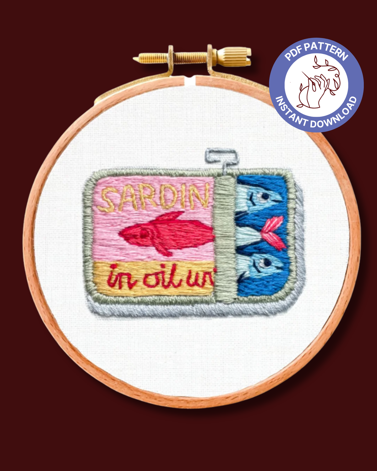 Sardines Tin PDF Pattern