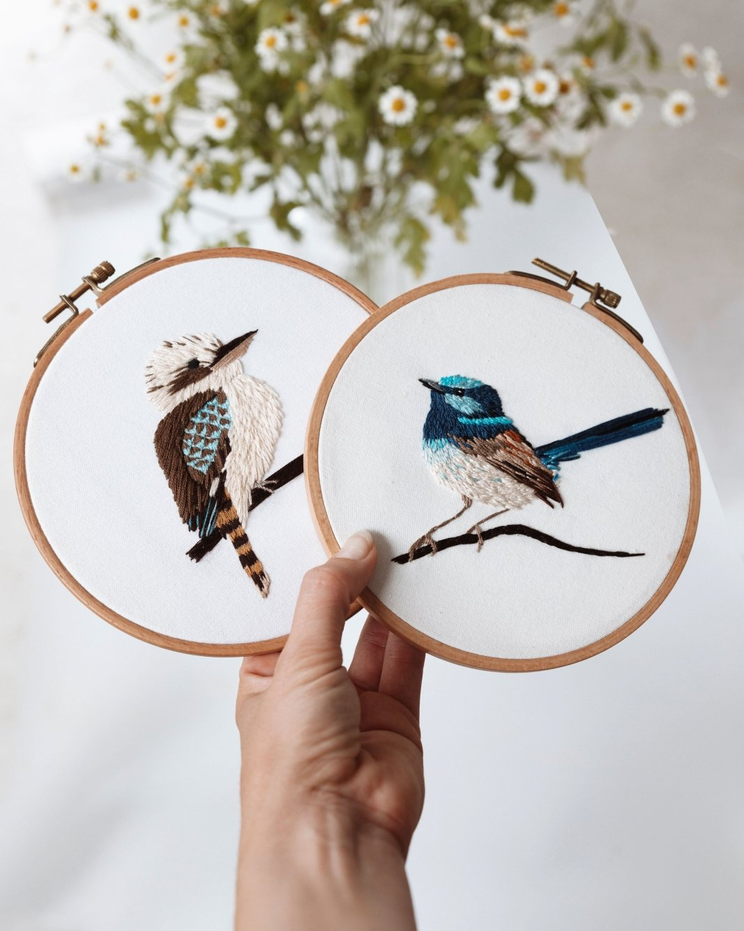 Blue Wren Embroidery Kit