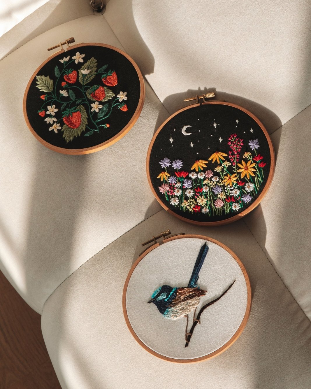 Blue Wren Embroidery Kit