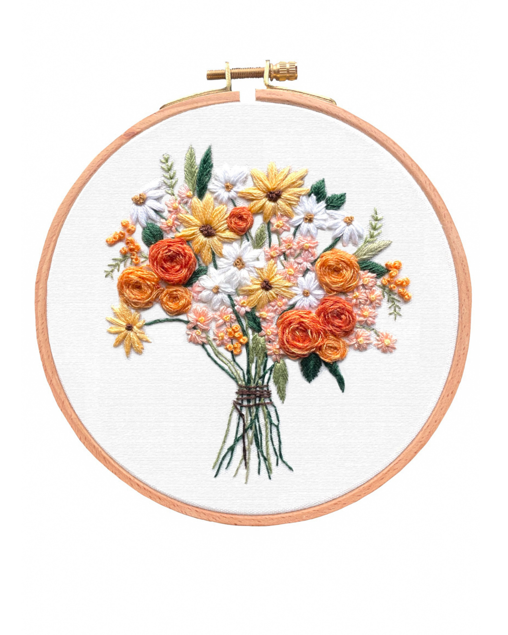 Daisy Bouquet Embroidery Kit