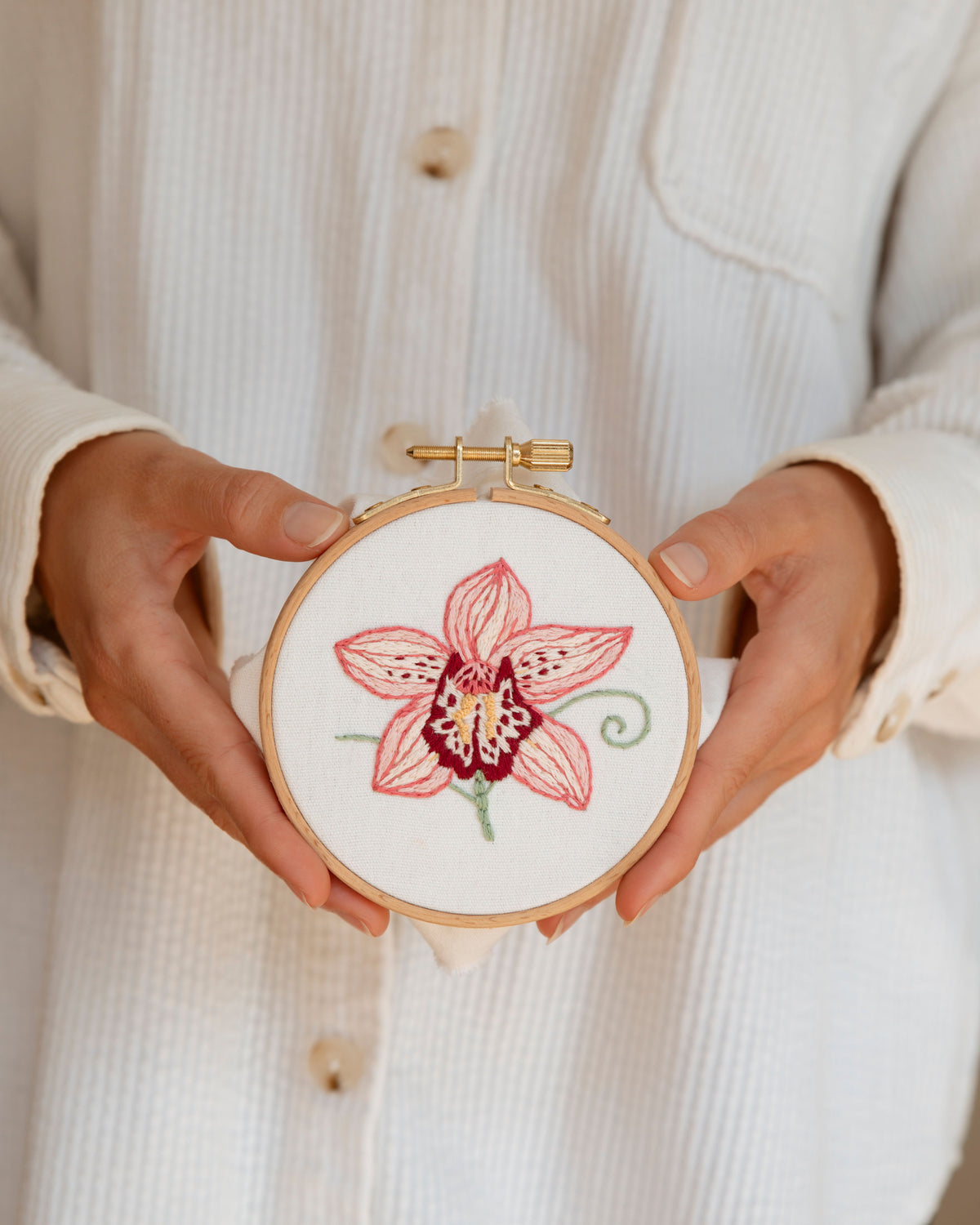 Orchid Embroidery Kit