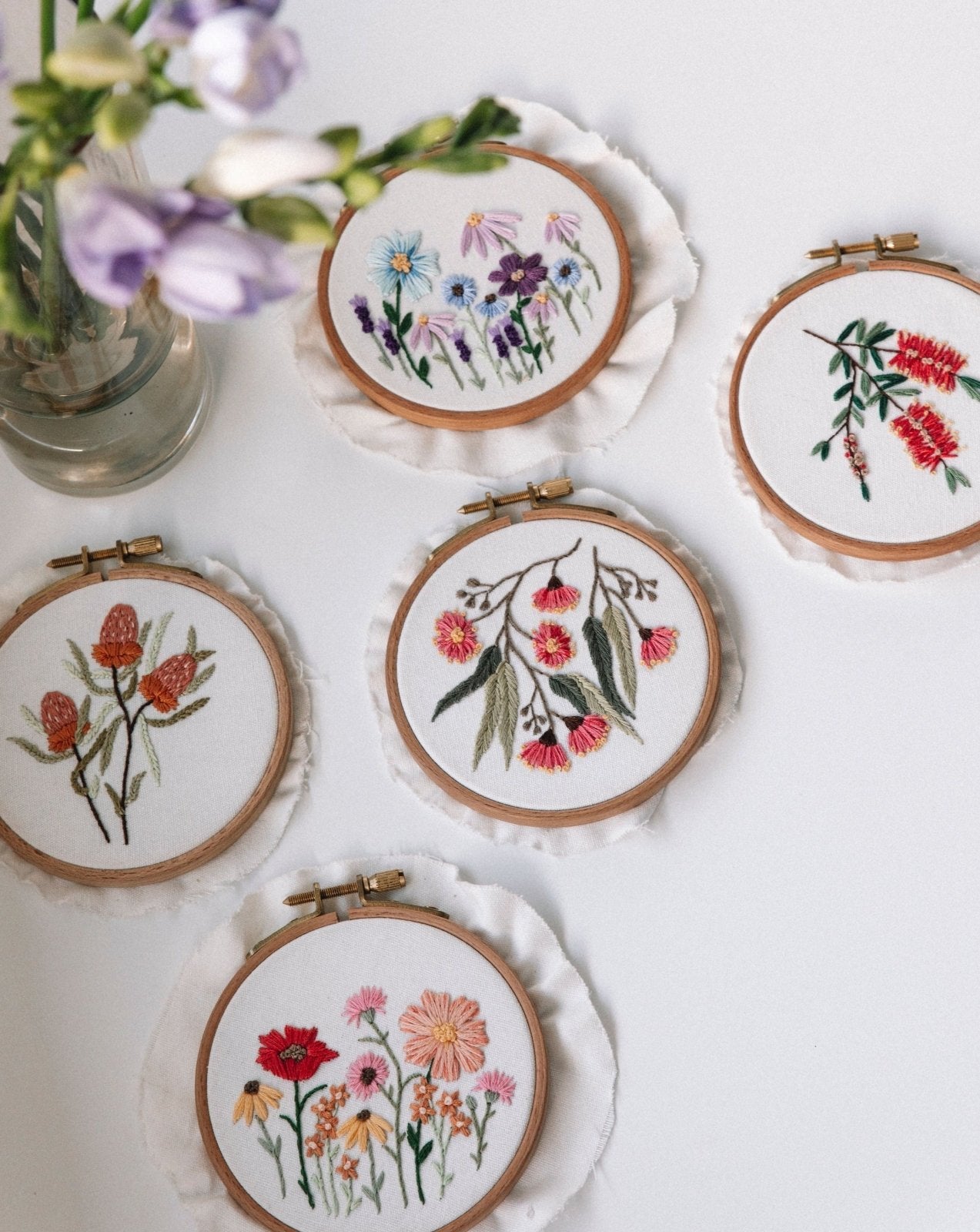 All 5 Mini Embroidery Kits - Stitched Up Kits