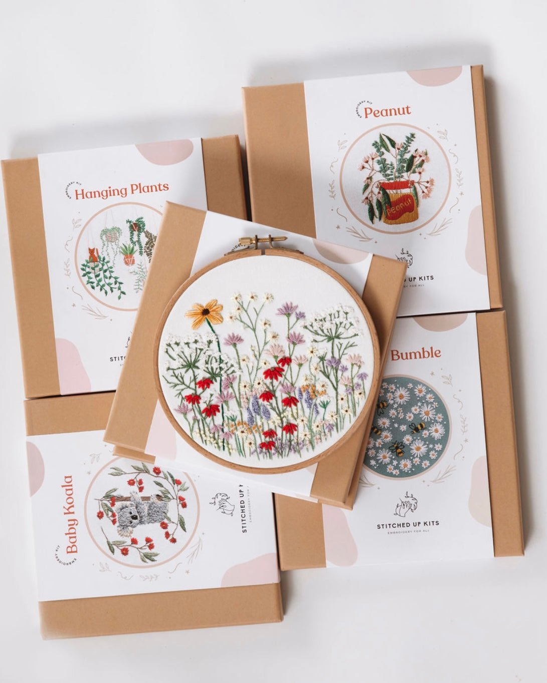 All 5 Mini Embroidery Kits - Stitched Up Kits