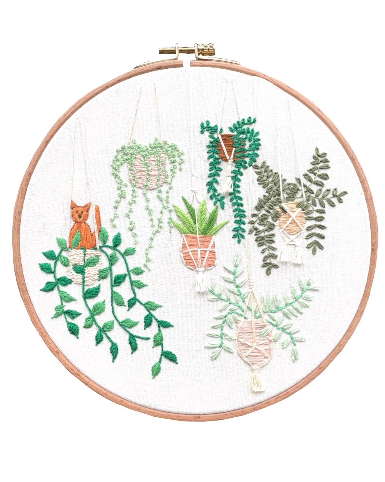 Hanging Plants Embroidery Kit - Stitched Up Kits