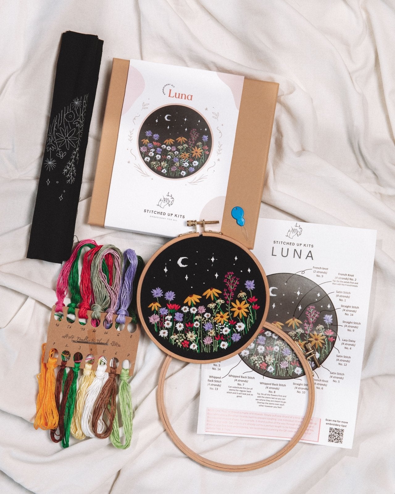 Luna Embroidery Kit - Stitched Up Kits