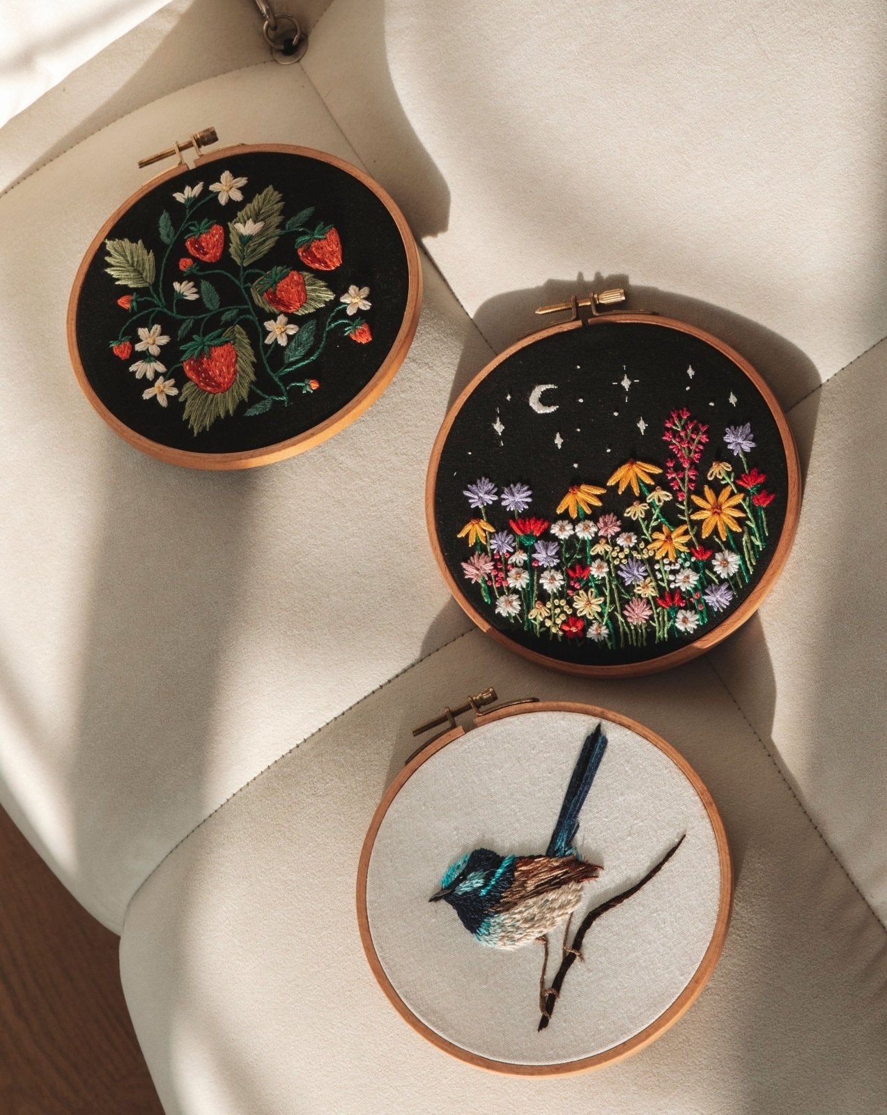 Luna Wildflowers Embroidery Kit - Stitched Up Kits