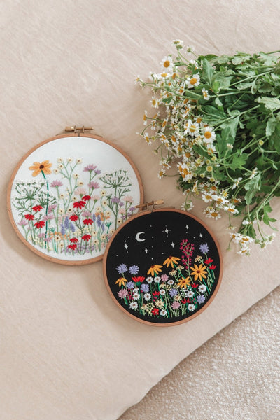Meadow and Luna Wildflowers Embroidery Kits - Stitched Up Kits