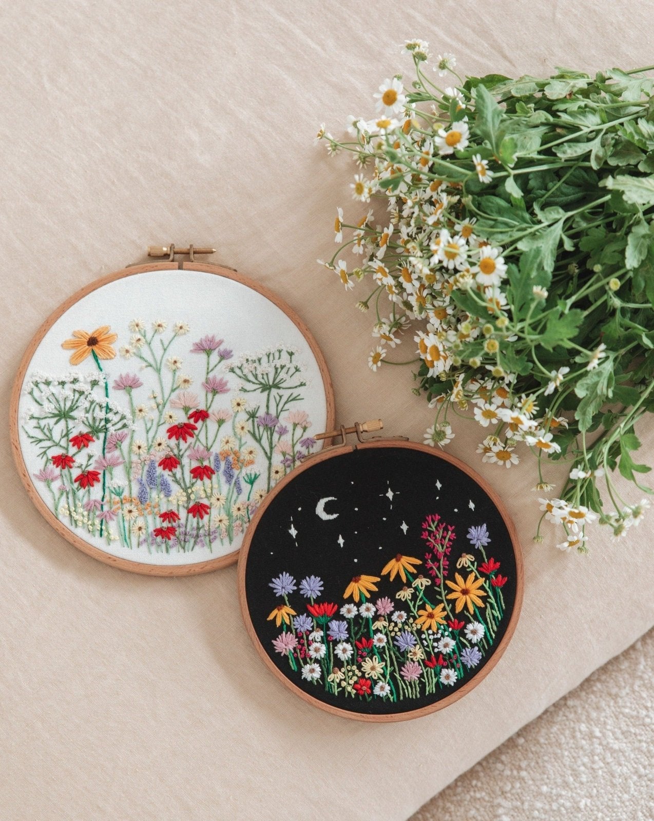 Meadow Wildflowers Embroidery Kit - Stitched Up Kits