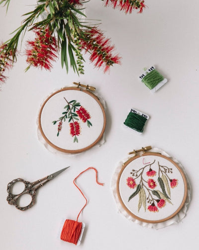 Mini Bottlebrush Embroidery Kit - Stitched Up Kits