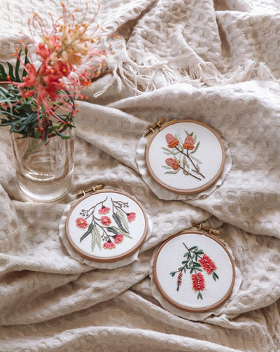 Mini Flowering Gum Embroidery Kit - Stitched Up Kits