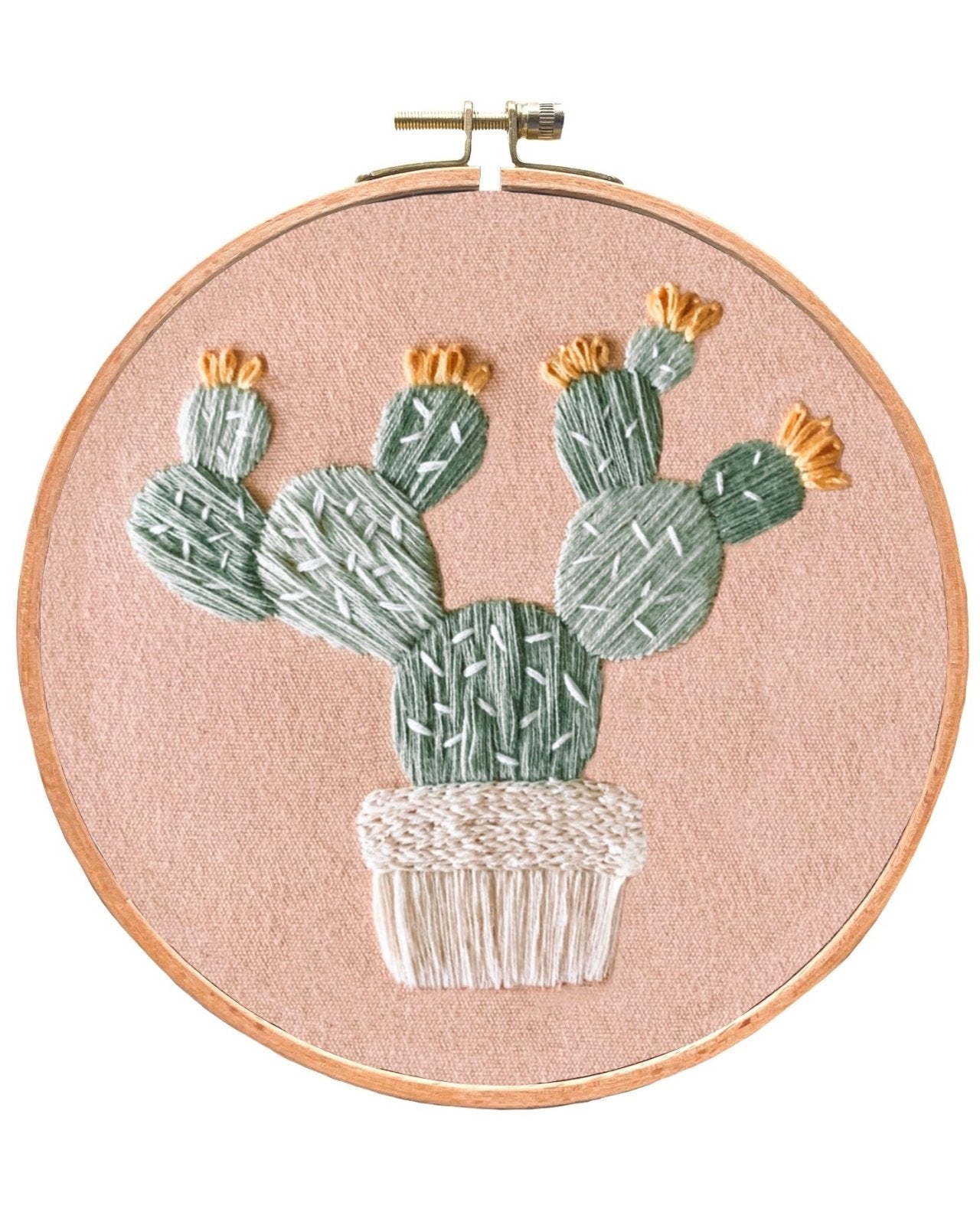 Prickly Pear Cactus Embroidery Kit - Stitched Up Kits